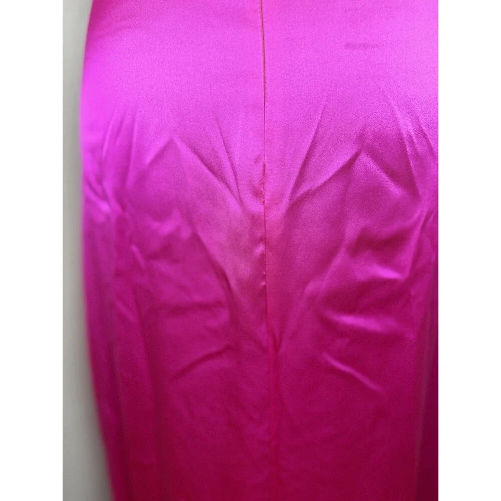 Amanda Uprichard Amalia Silk Gown Pink XS Ruffle High Low Dress